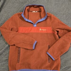 Cotopaxi Red and Blue Fleece Pullover